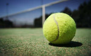closeup of tennis court