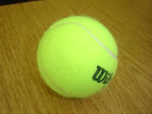tennis ball on table